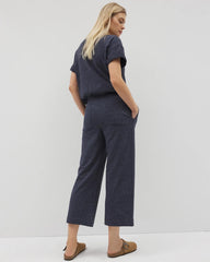 HEATHER ECLIPSE - Wide Leg Crop Pant