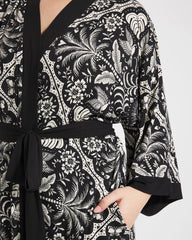 AMAZONIA TILE BLACK - Short Robe
