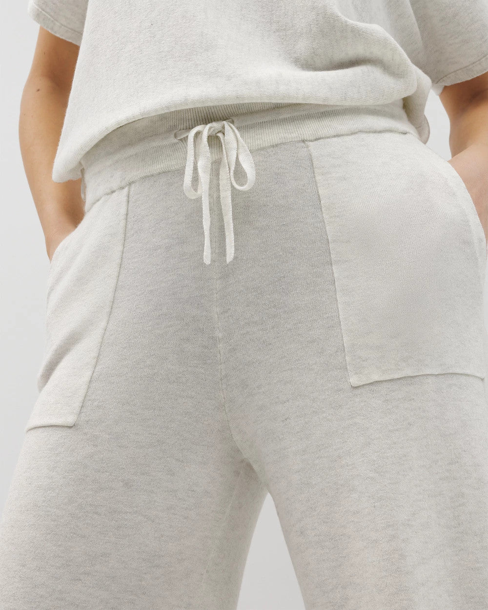 HEATHER CRYSTAL - Sweater Wide-Leg Crop Pant