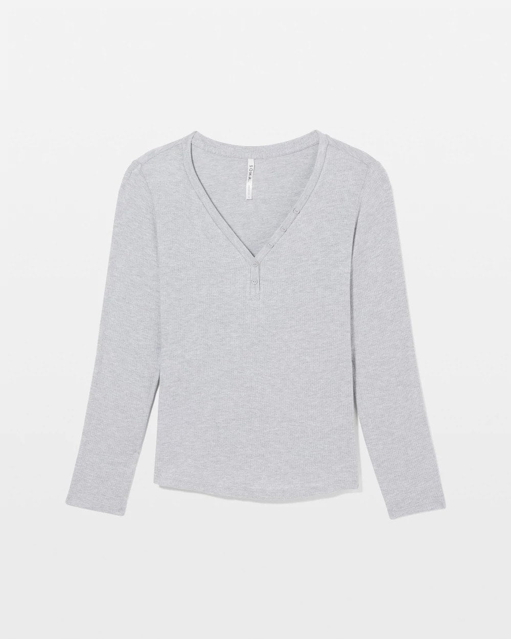 HEATHER OPAL GRAY - Long-Sleeve Pajama Henley