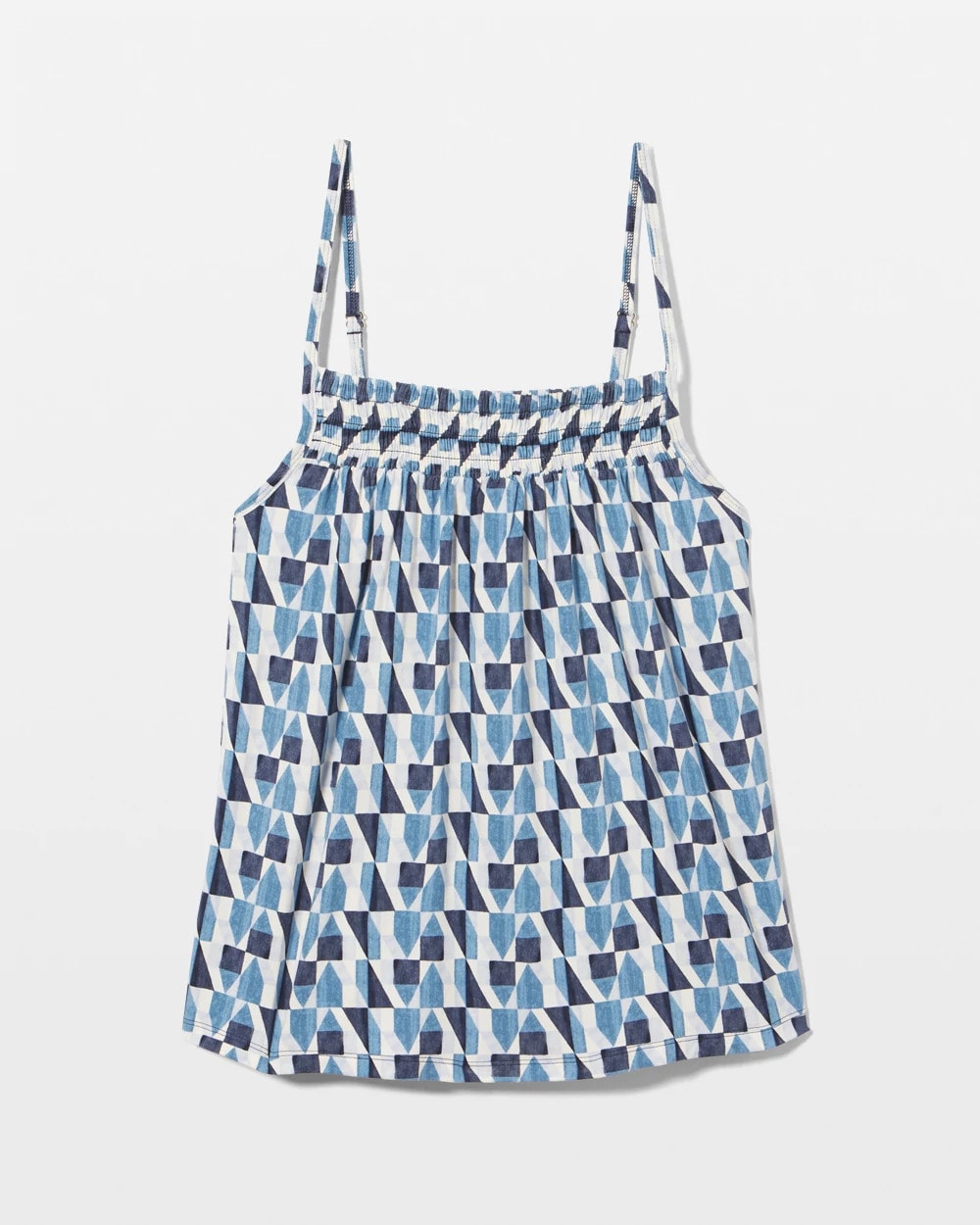 PRISM GEO MID NAVY - Smocked Pajama Cami