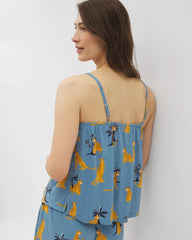FELINE FUN BLUE HEAVEN - Smocked Pajama Cami