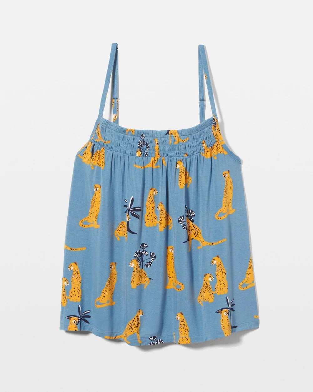 FELINE FUN BLUE HEAVEN - Smocked Pajama Cami