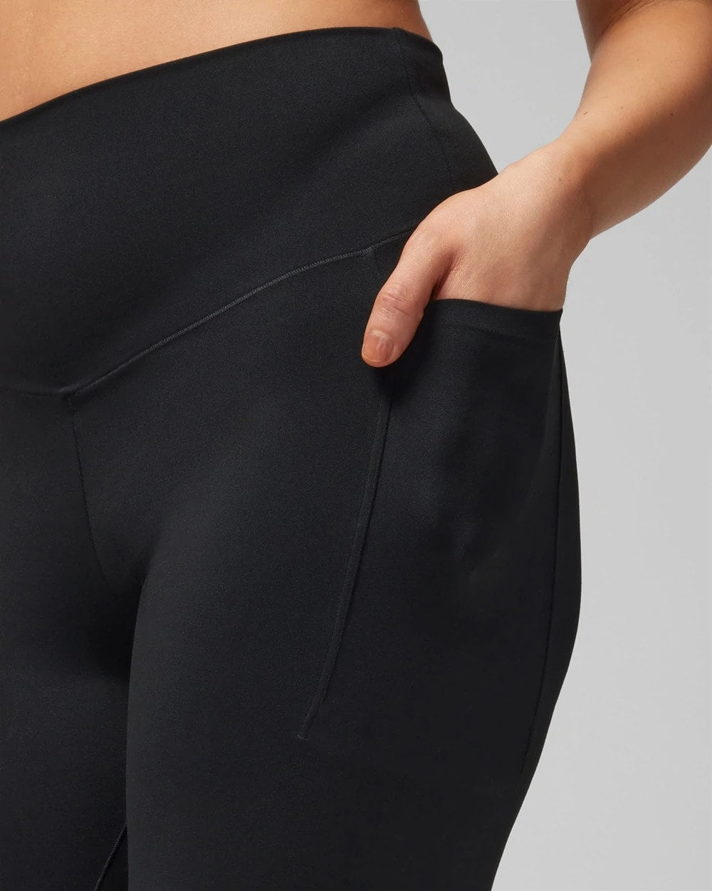 BLACK - High-Waist Pocket Leggings