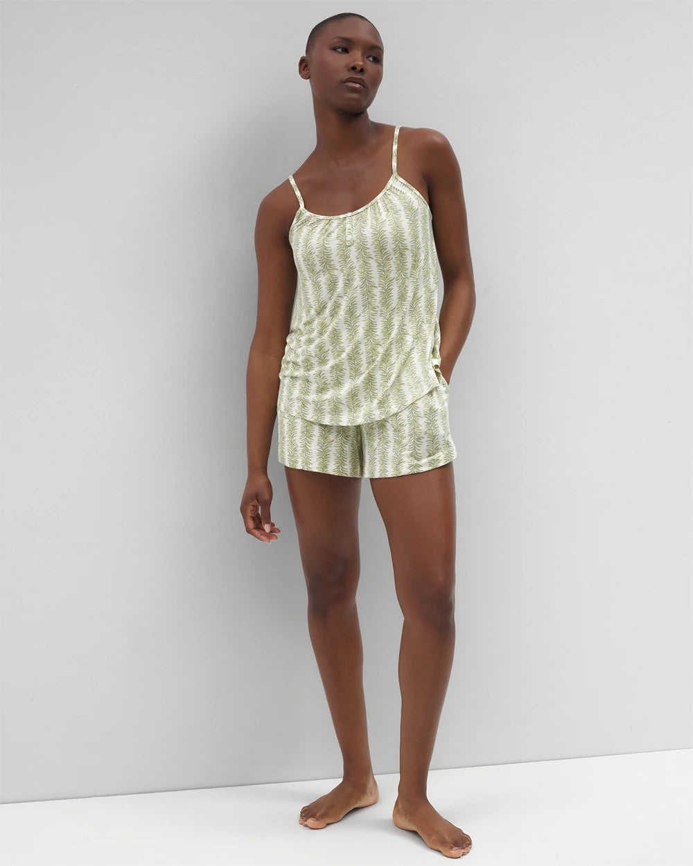 CHILL STRIPE CHAMPAGNE - Cool Nights Pajama Cami