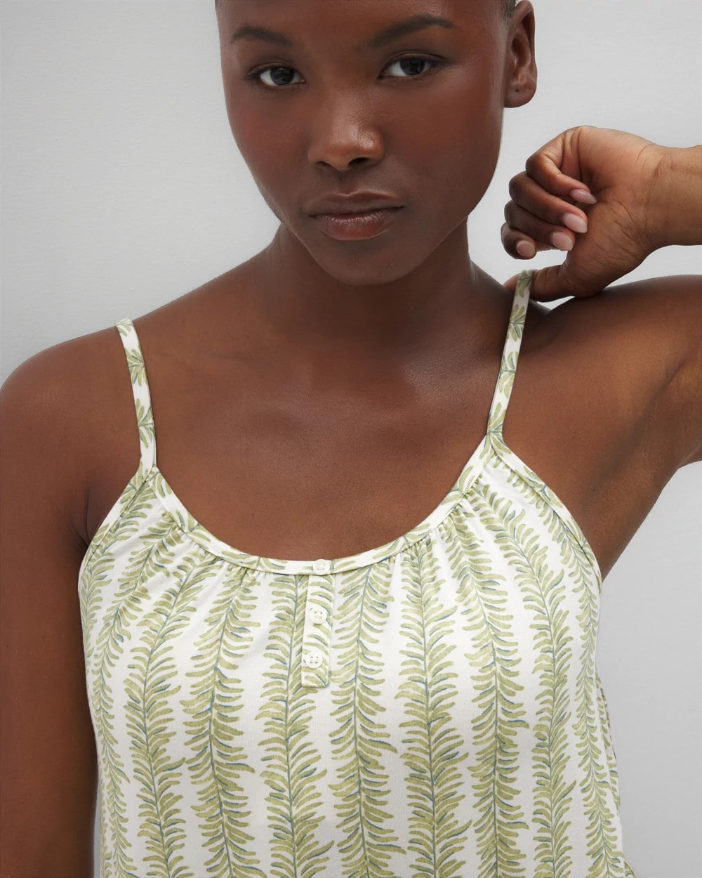 CHILL STRIPE CHAMPAGNE - Cool Nights Pajama Cami