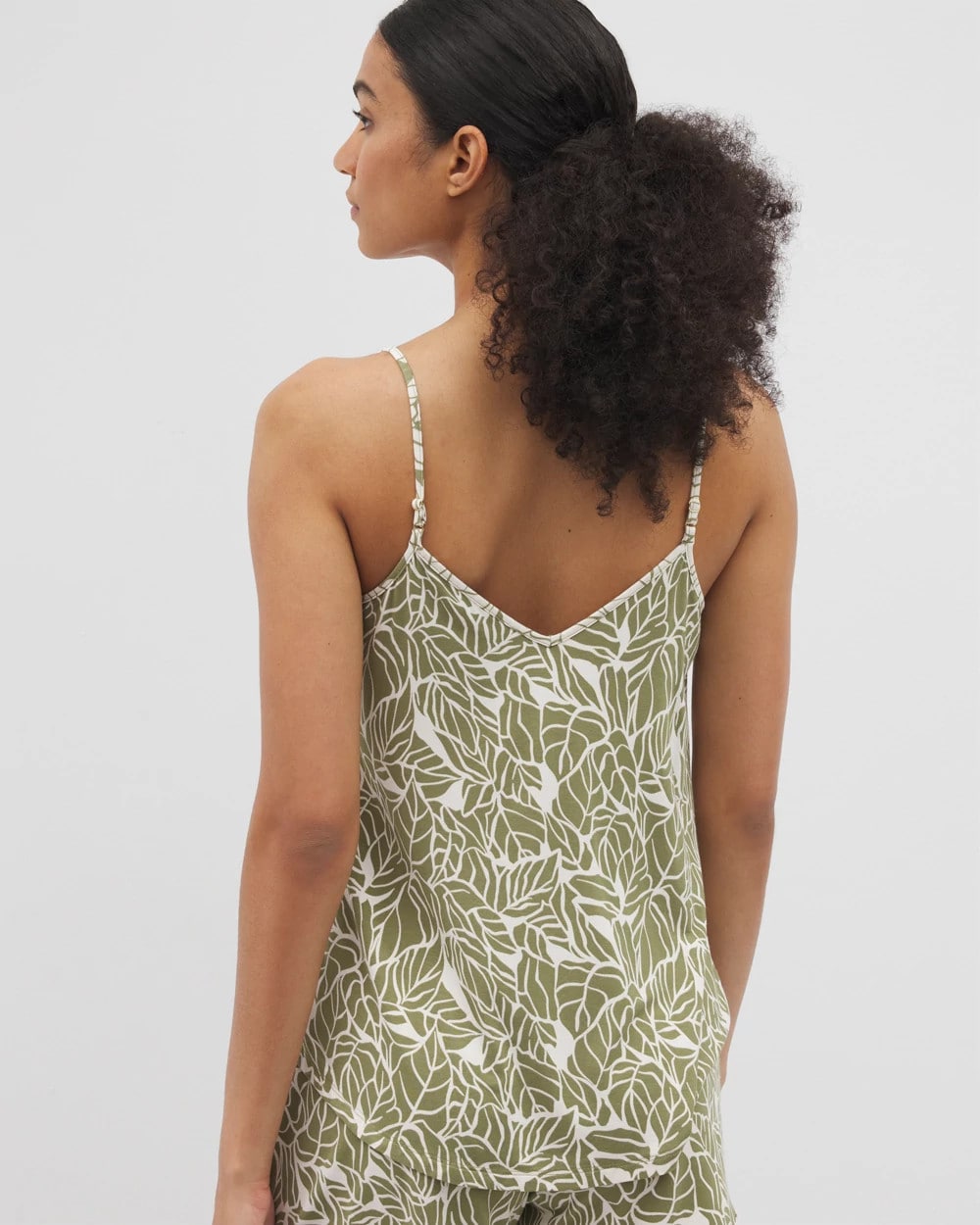 PALMTASTIC VETIVER/CHAMP - V-Neck Pajama Cami