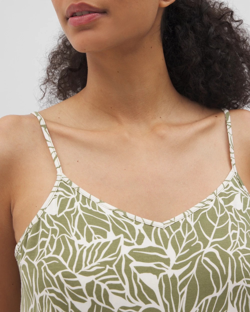 PALMTASTIC VETIVER/CHAMP - V-Neck Pajama Cami