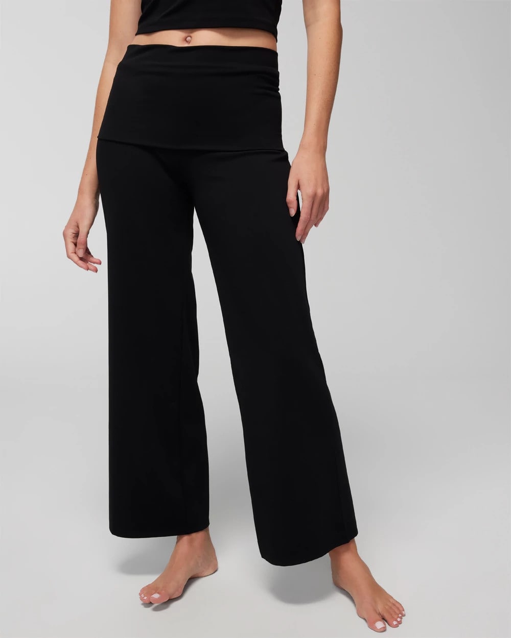 BLACK - 24/7 Fold-Over High-Waisted Bottoms
