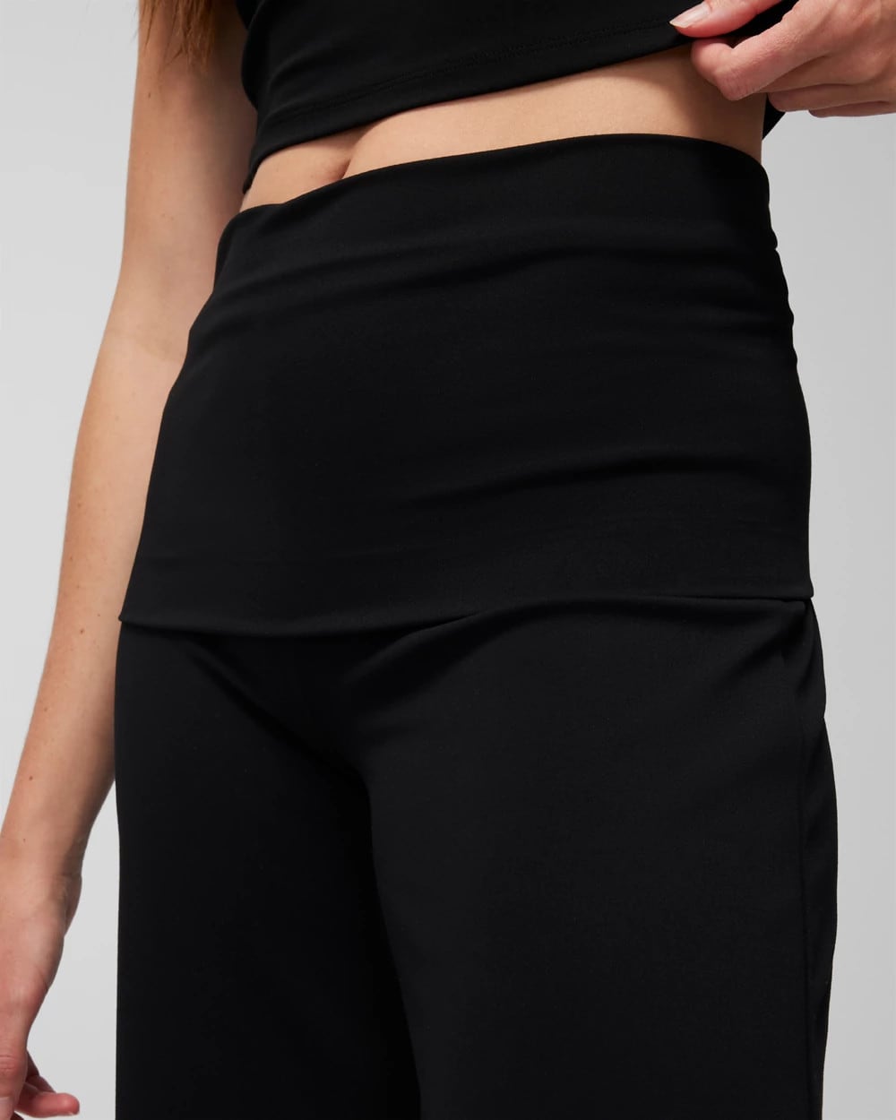 BLACK - 24/7 Fold-Over High-Waisted Bottoms
