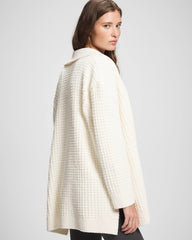 IVORY - Textured Cardigan Sweater