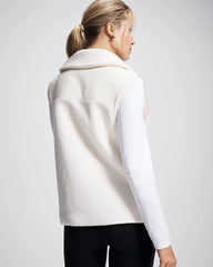 IVORY - Sherpa Zip Up Vest