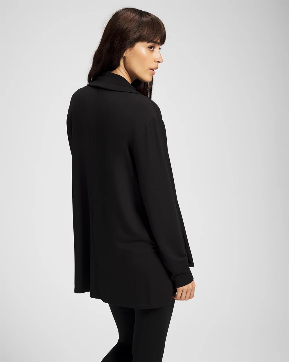 BLACK - Ultrasoft Fleece Cardigan