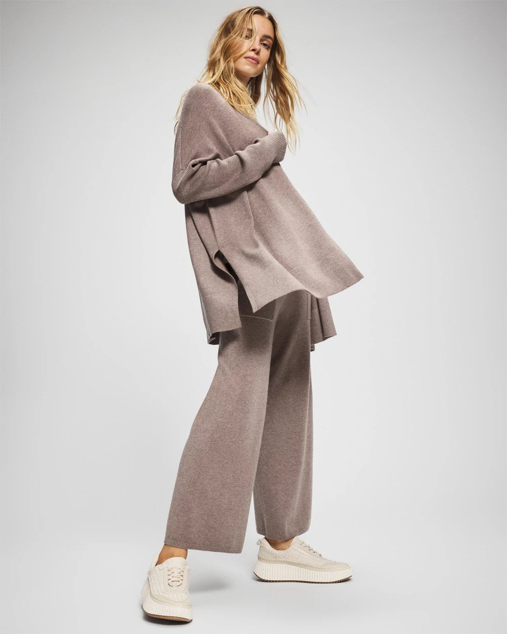HEATHER FAWN - Premier Knit Sweater Wrap