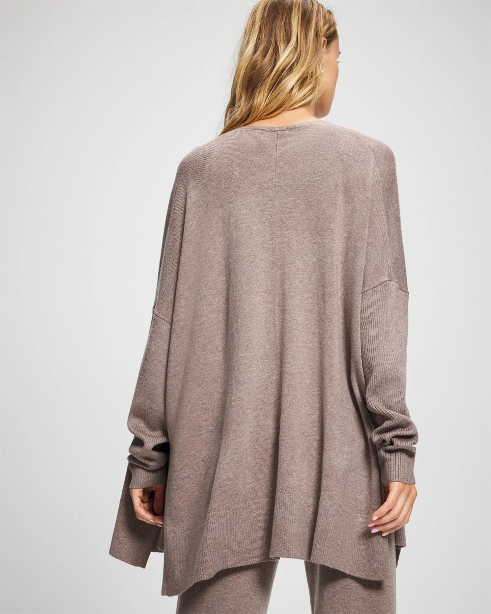 HEATHER FAWN - Premier Knit Sweater Wrap