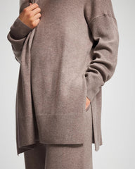 HEATHER FAWN - Premier Knit Sweater Wrap
