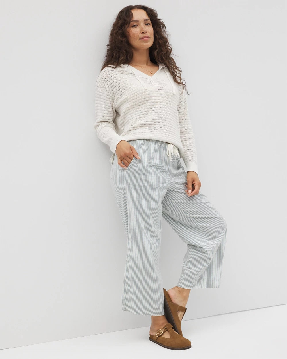 SALT MIST - Cotton Open Stitch Hoodie