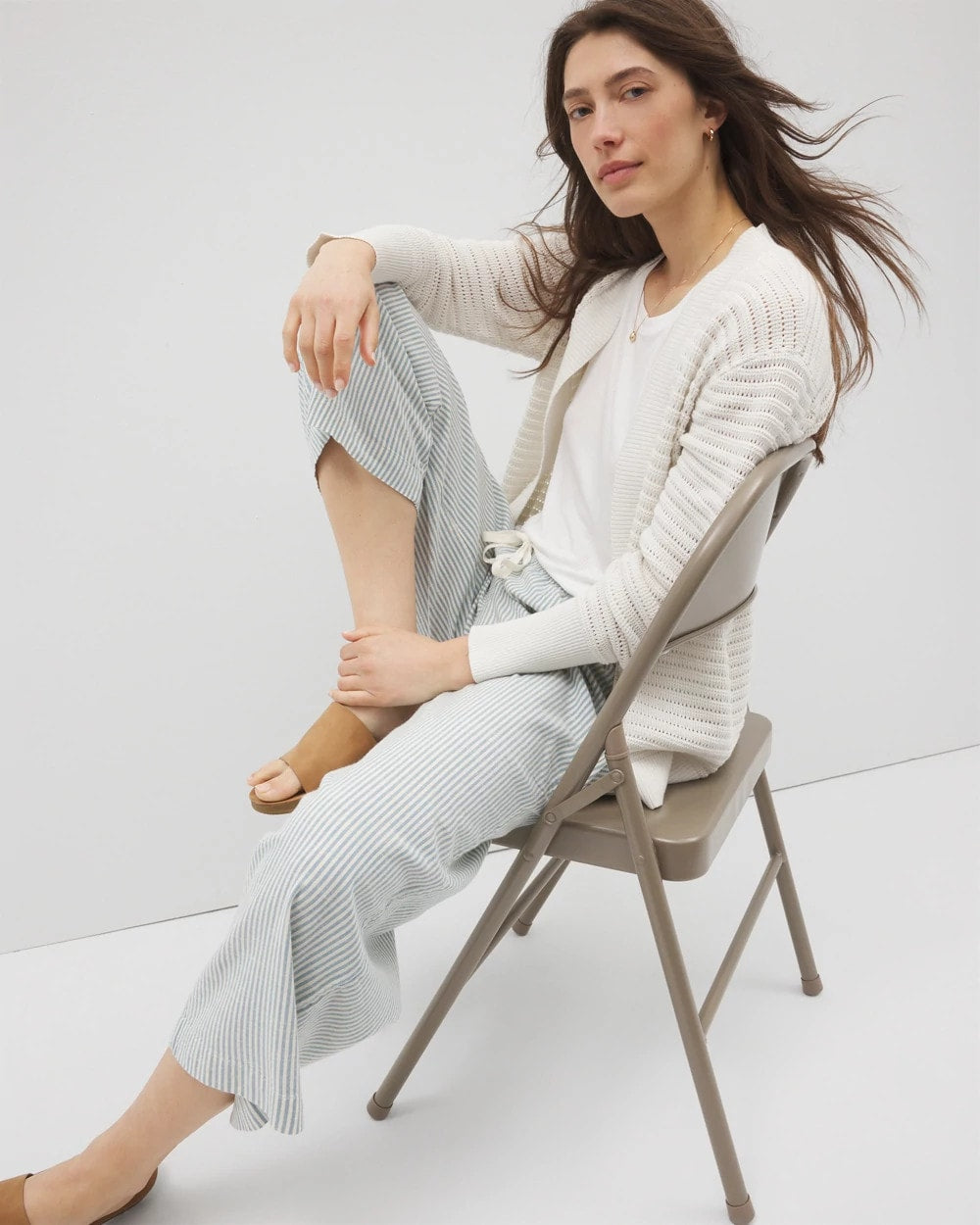SALT MIST - Cotton Open Stitch Cardigan