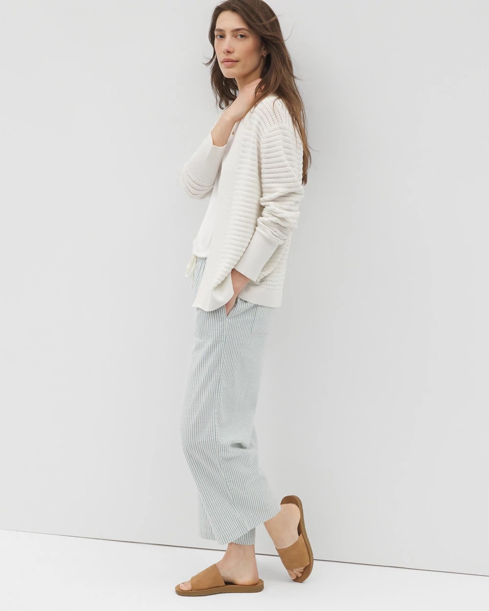 SALT MIST - Cotton Open Stitch Cardigan