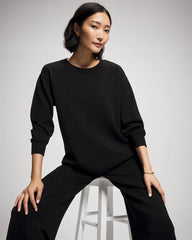 BLACK - Modern Modal Crewneck Sweatshirt