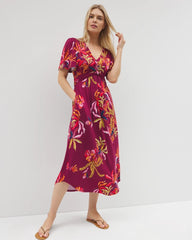 SUNRISE FLORA RED BEAUTY - Pamilla Midi Bra Dress