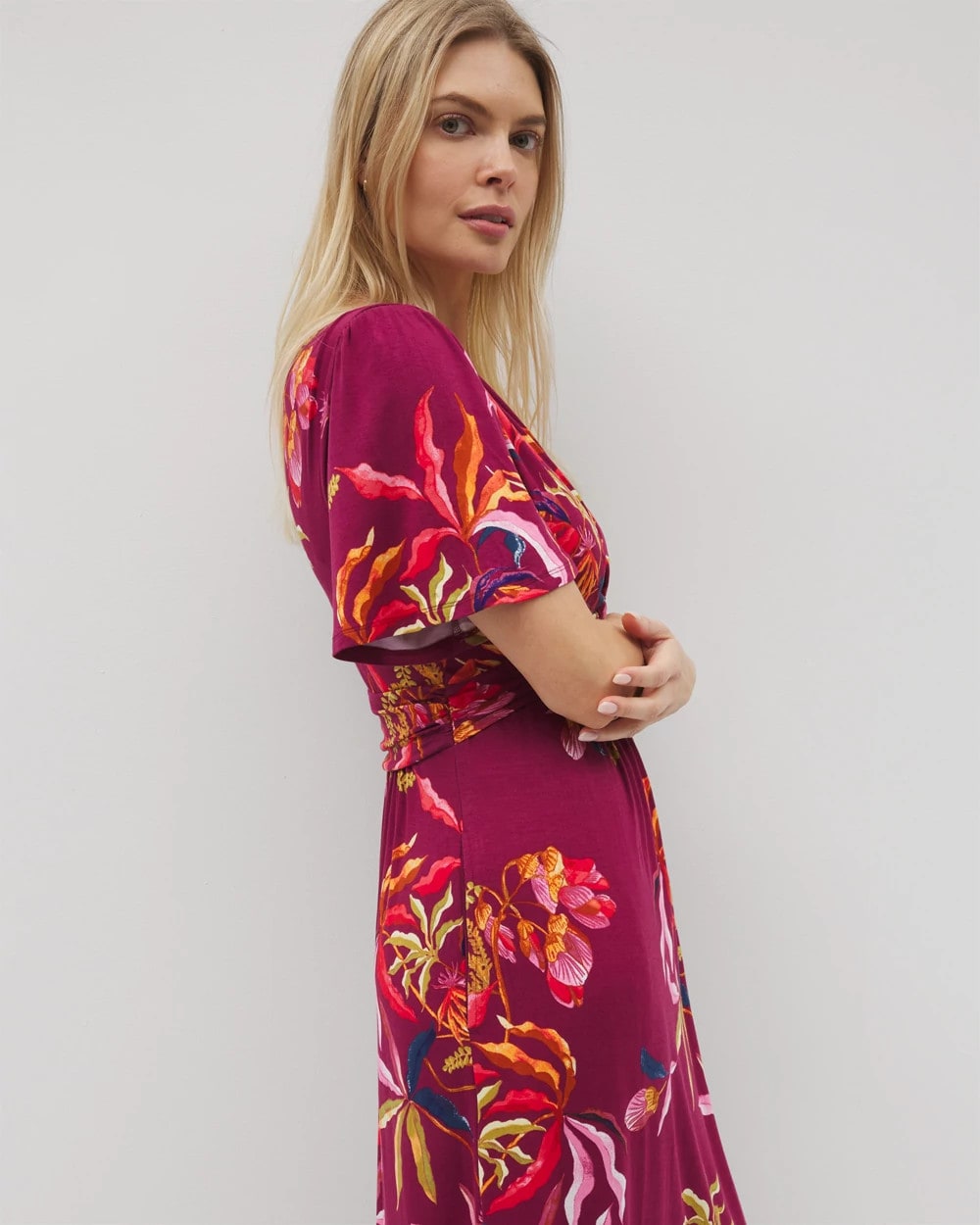 SUNRISE FLORA RED BEAUTY - Pamilla Midi Bra Dress