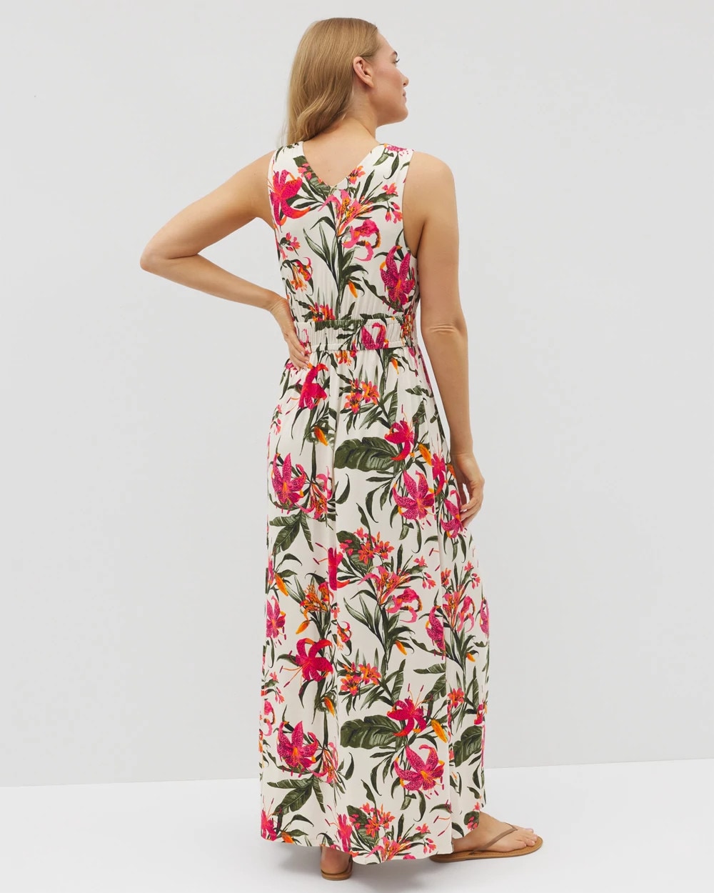 LE TIGRE TROPIC PARCHMENT - Riviera Surplice Maxi Bra Dress