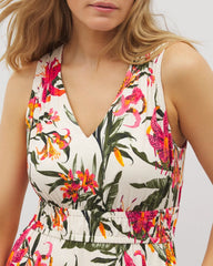 LE TIGRE TROPIC PARCHMENT - Riviera Surplice Maxi Bra Dress