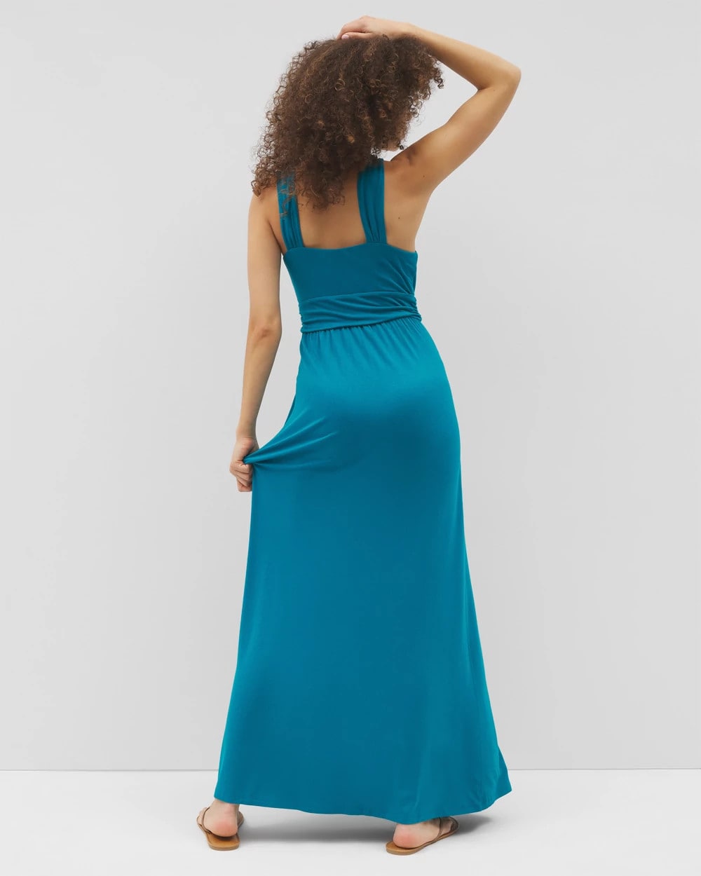 DEEP POSEIDON - Bayside Halter Maxi Bra Dress