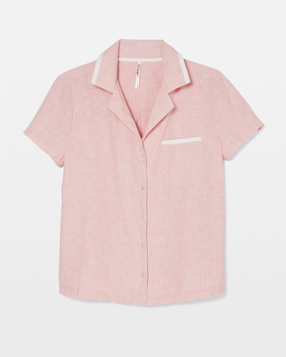 CREME BRULEE CROSSDYE - Short-Sleeve Notch Collar Pajama Top