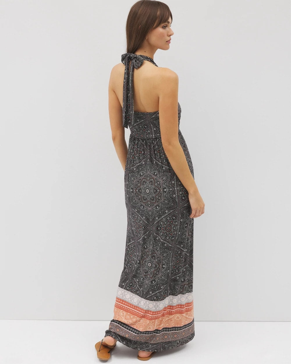 POINTILLISM BORDER BLK - Retreat Maxi Bra Dress