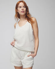 DBL CLOTH BW STRIPE - Pajama Shorts