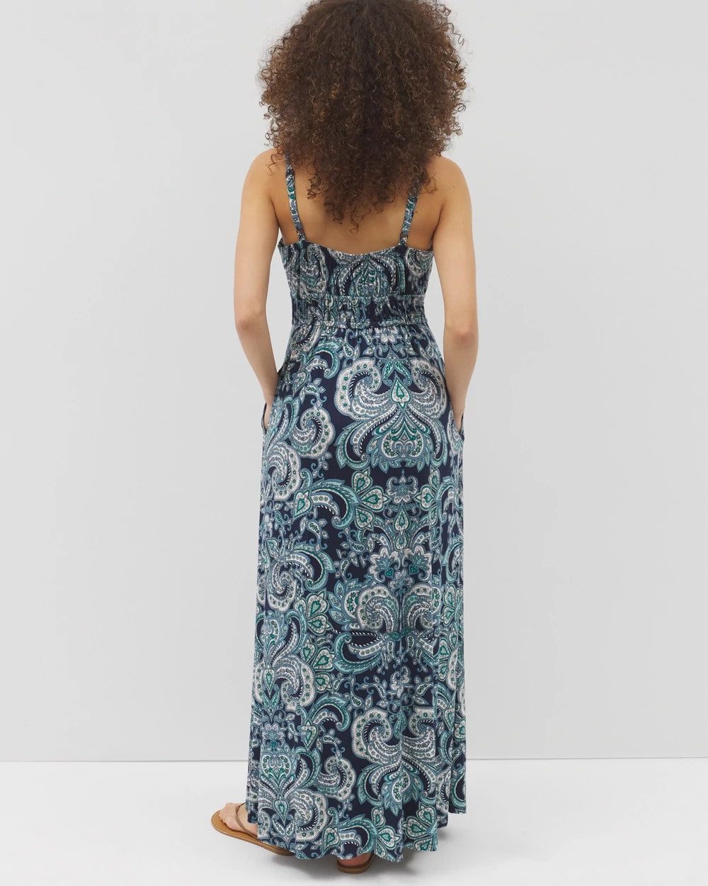 SHOW OFF PAISLEY NAVY - Paradiso Maxi Bra Dress