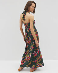 SUNRISE FLORA M EMERALD - Retreat Maxi Bra Dress