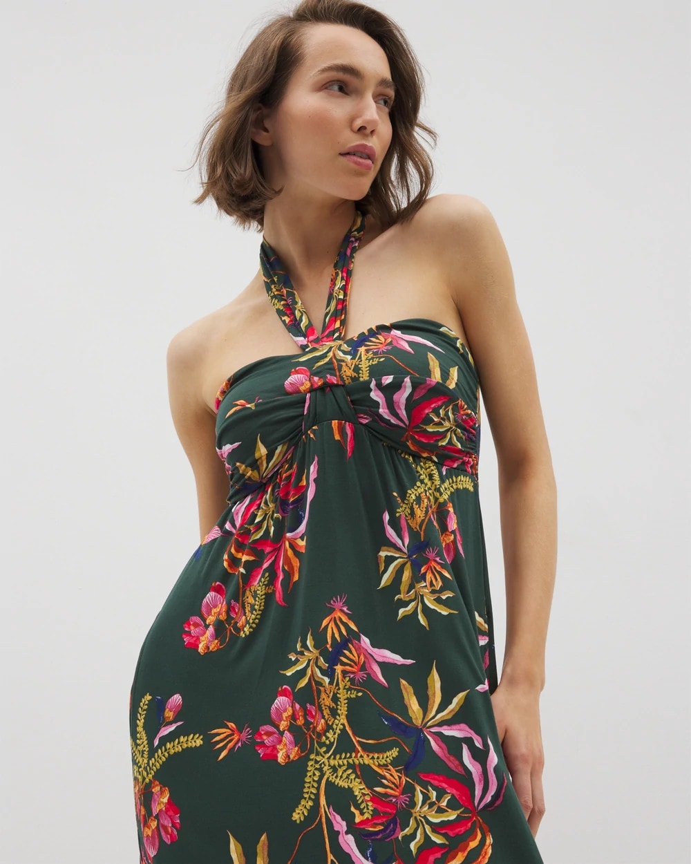 SUNRISE FLORA M EMERALD - Retreat Maxi Bra Dress