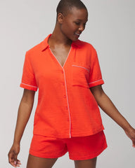 ISLAND GUAVA - Short-Sleeve Pajama Top