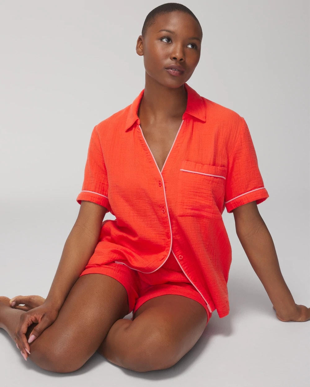 ISLAND GUAVA - Short-Sleeve Pajama Top
