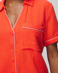 ISLAND GUAVA - Short-Sleeve Pajama Top