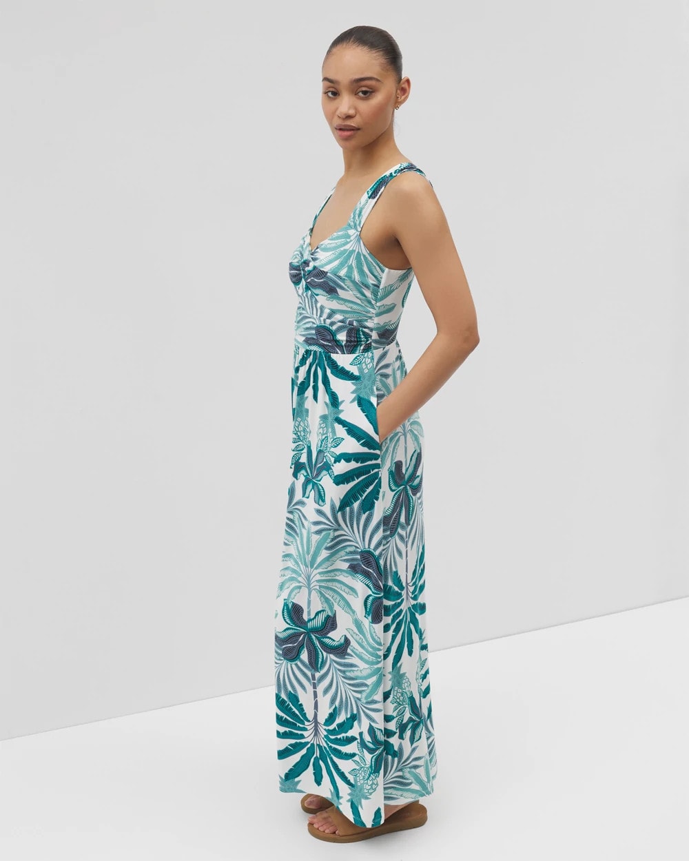 TROPIC TWIST ALLOVER - Bahia Maxi Bra Dress