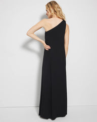 BLACK - One-Shoulder Maxi Bra Dress