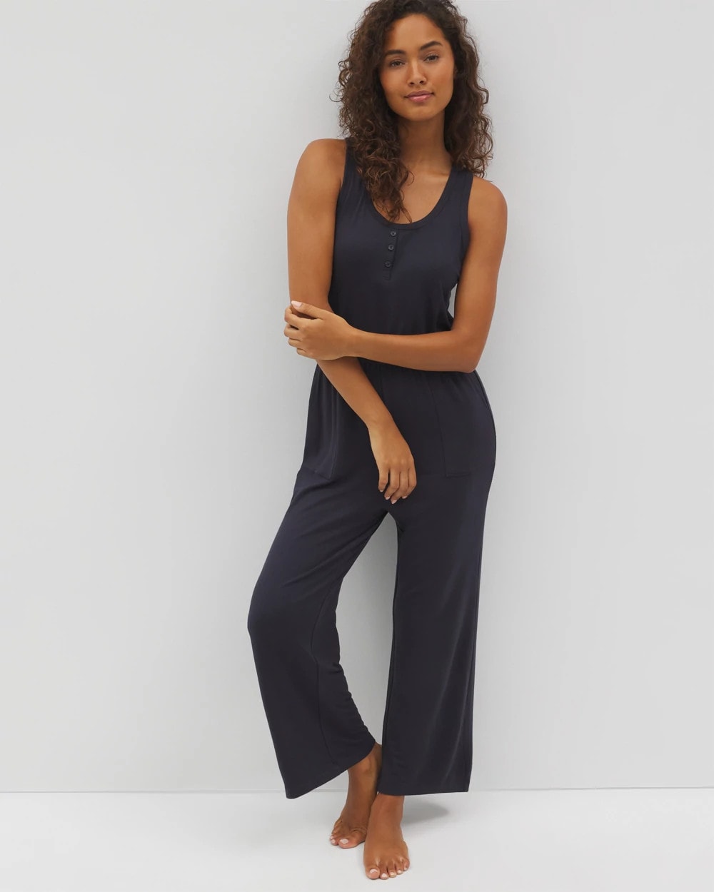 POLAR NIGHT - Lightweight Terry Crop Jumpsuit