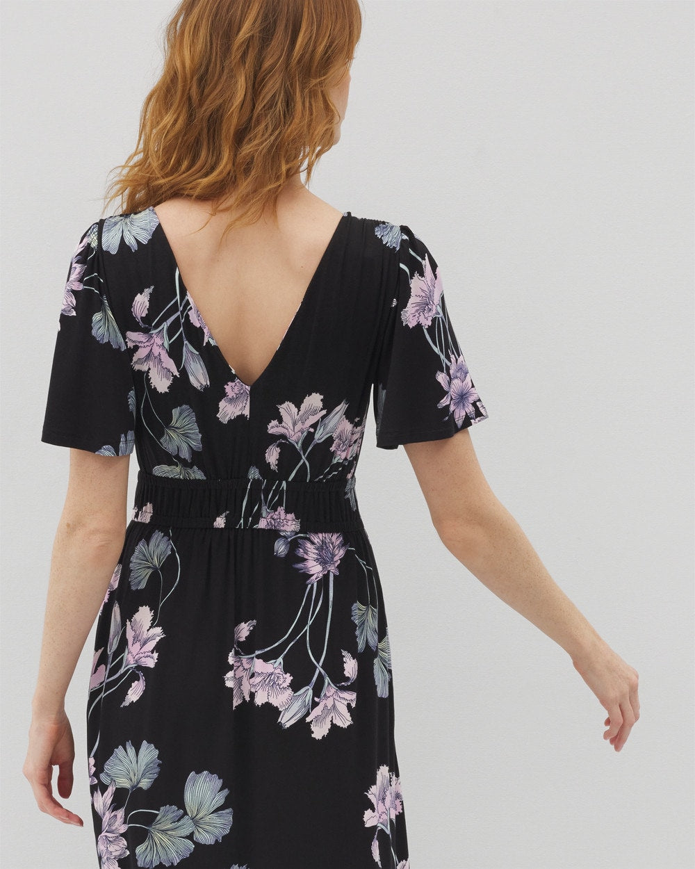 FLORAL HAVEN BLACK - Oasis Midi Bra Dress