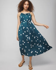 BELLE DOT DARK HARBOUR - Pleated Tie Midi Bra Dress