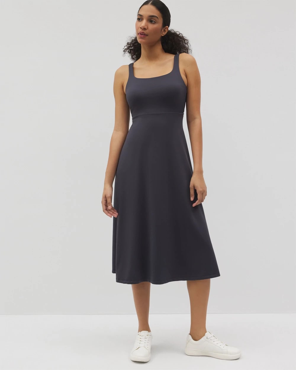 POLAR NIGHT - Lounge Square Neck Midi Dress