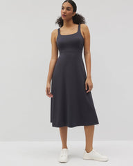 POLAR NIGHT - Lounge Square Neck Midi Dress