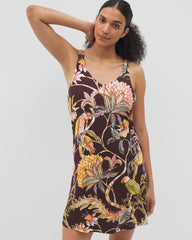 PARROT-DISO PLUME G PLUM - Shirred Strap Chemise