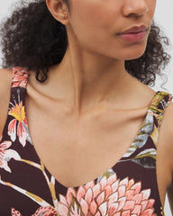 PARROT-DISO PLUME G PLUM - Shirred Strap Chemise