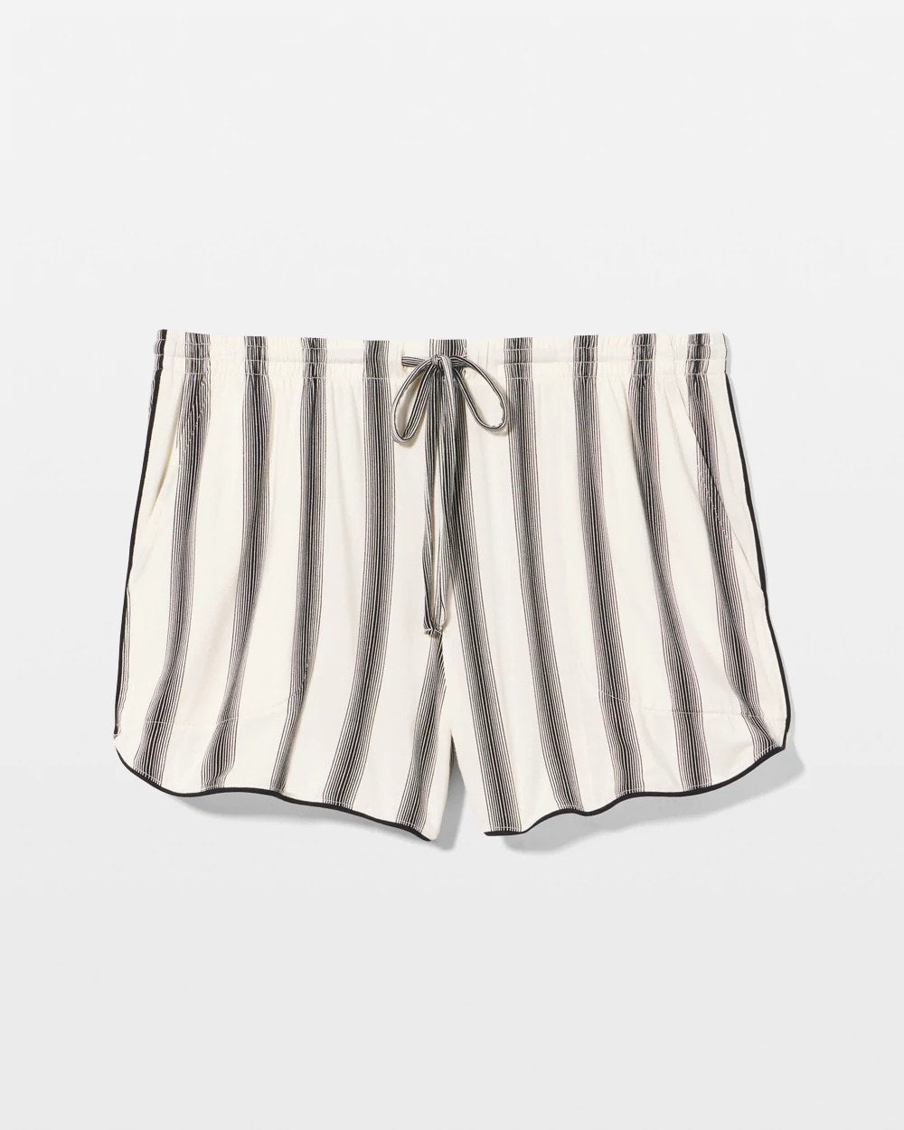HAMPTON STRIPE BLACK - Printed Pajama Shorts