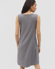 HEATHER CHARCOAL - Rib Lounge Short Dress