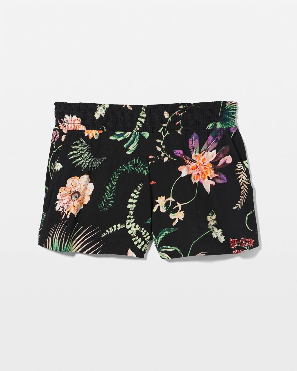 PARADISE PLUMES BLACK - Pajama Shorts